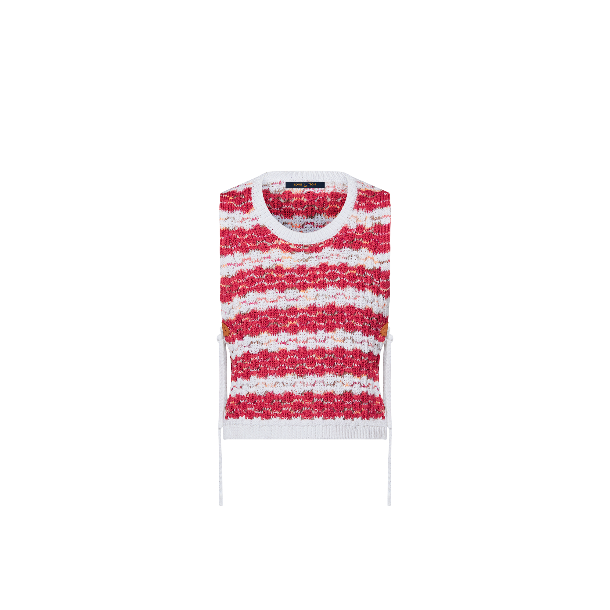 Open Side Striped Crochet Knit Crop Top Women ReadytoWear LOUIS